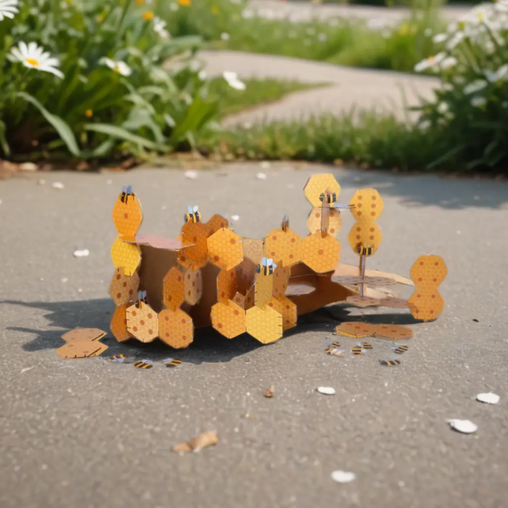 Build a Cardboard Beehive Sculpture pic2 - cropped