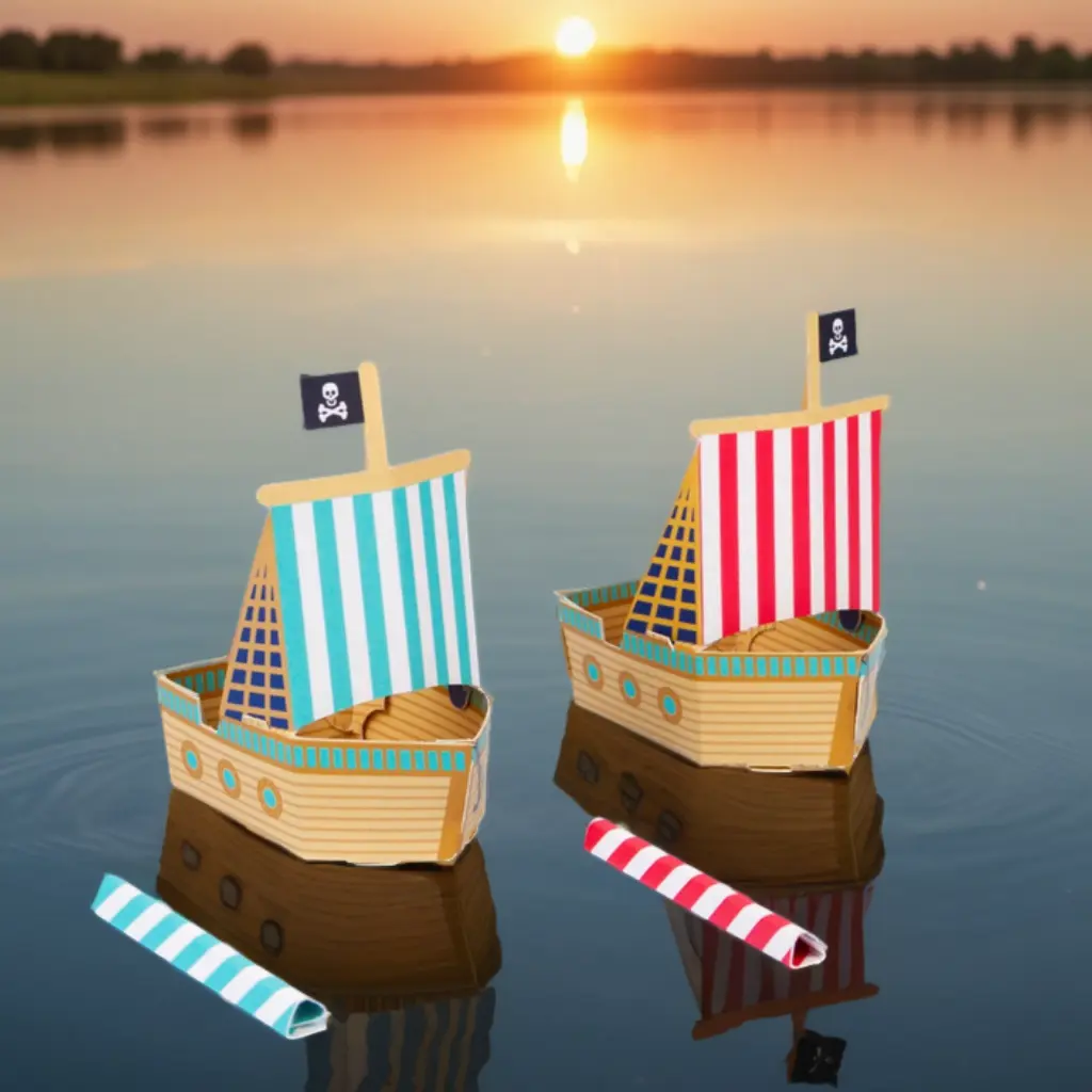 Cardboard Pirate Boats - cropped