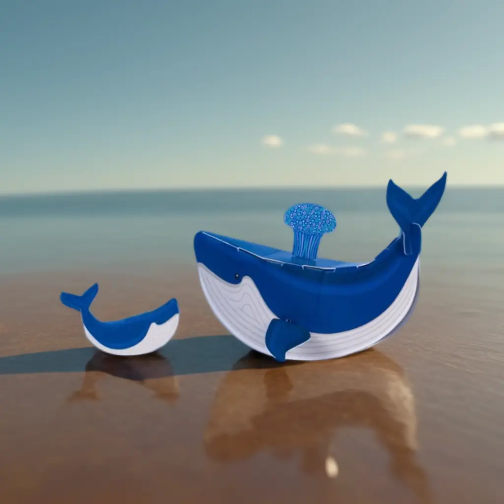 Cardboard Wobbly Whale - cropped