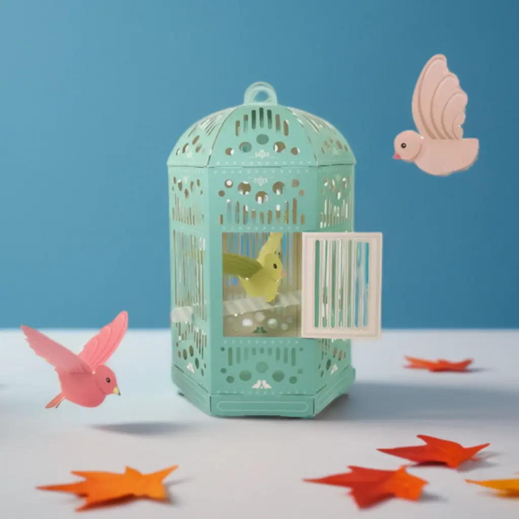 Cardboard Birdcage - cropped