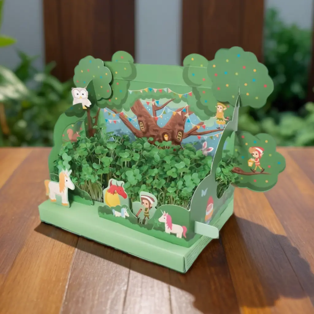 Magical Garden Cardboard Model - cropped